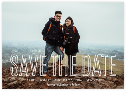 Outline - Paper Source - Save the Date with Photo