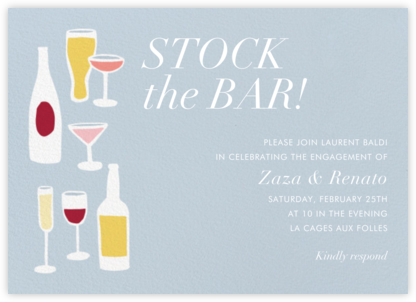 Drinks and Mixers - Paper Source - Engagement party invitations 
