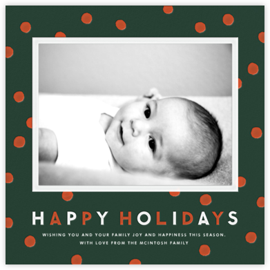 Dots - Hunter - The Indigo Bunting - Holiday Photo Cards 