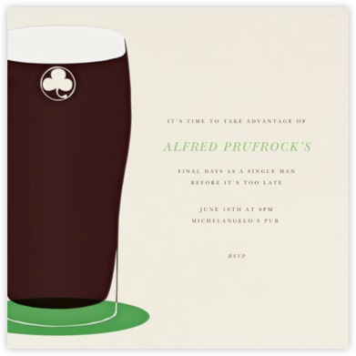 Pint of Stout - Paperless Post - Bachelor party invitations