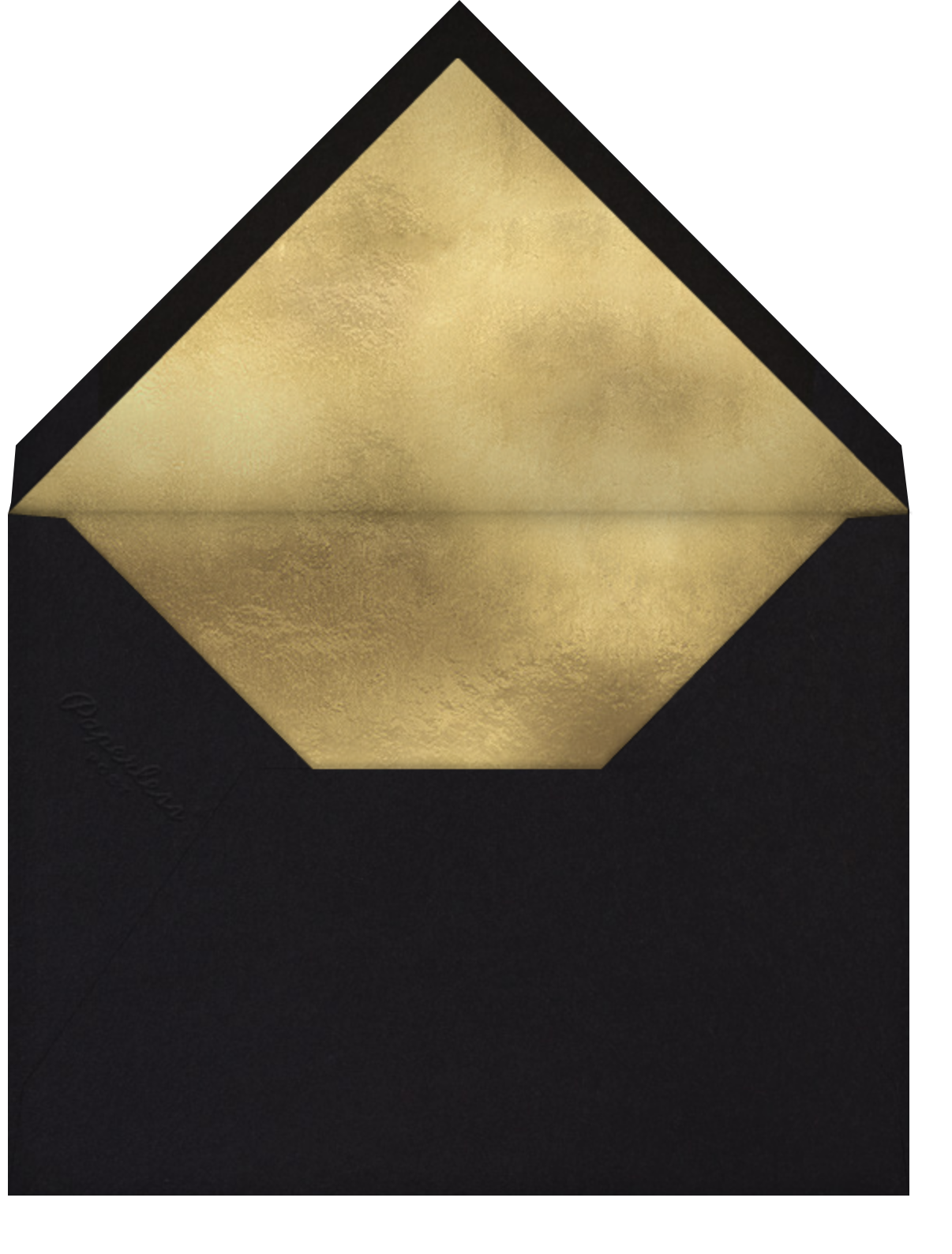 Streamer Shapes (Photo) - White/Gold - Paperless Post - Envelope