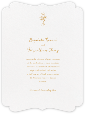 Alcazar - Medium Gold - Crane & Co. - Classic wedding invitations 