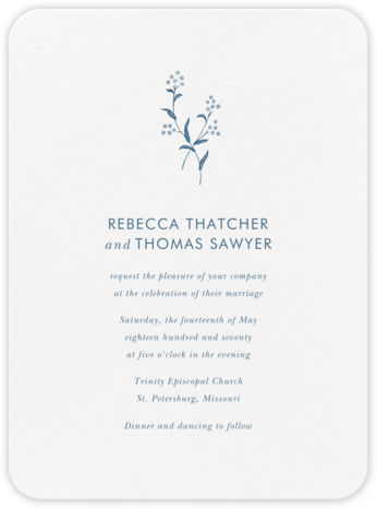 Andros - French Blue - Crane & Co. - Wedding Invitations