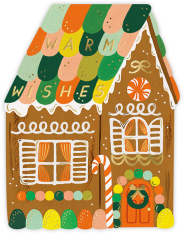 Gingerbread House (Greeting) - Rifle Paper Co. - Christmas Cards 2022