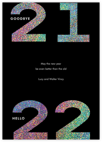 Glitter Goodbye - Paperless Post - New Year Cards 
