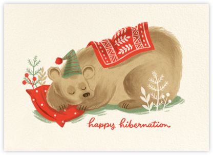 Bearable Holidays - Paperless Post - Animal Wildlife Christmas Cards