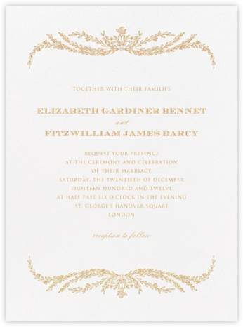 Daphne - Medium Gold - Crane & Co. - Romantic wedding invitations 