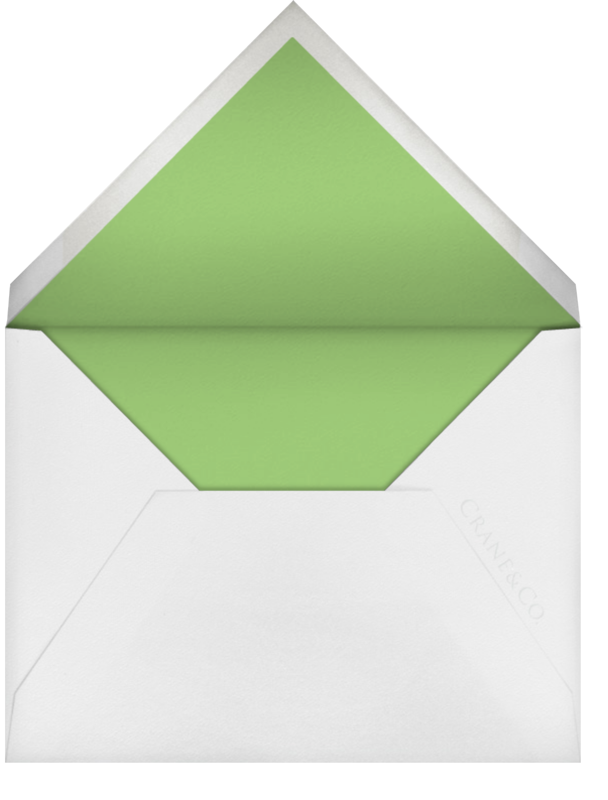 Erte (Thank You) - Spring Green and Charcoal Gray - Crane & Co. - Envelope