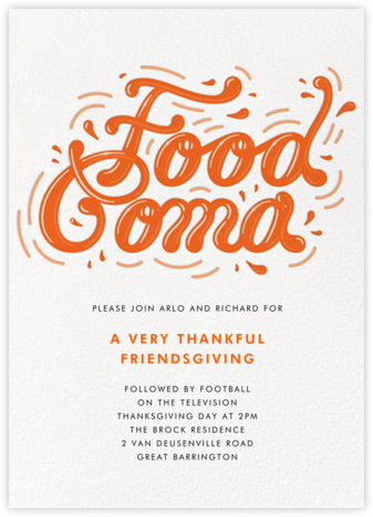Thanksgiving invitations - online at Paperless Post