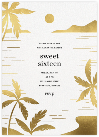 Moon Lagoon - Paperless Post - Sweet 16 invitations