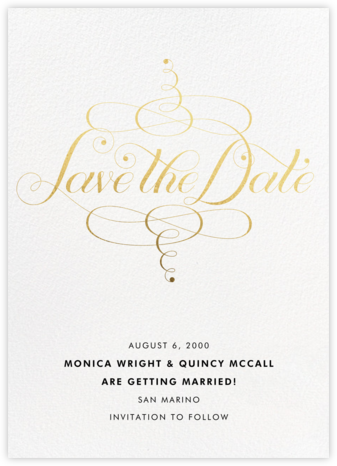 Signum Save the Date - Gold - Paperless Post - Gold Save The Dates