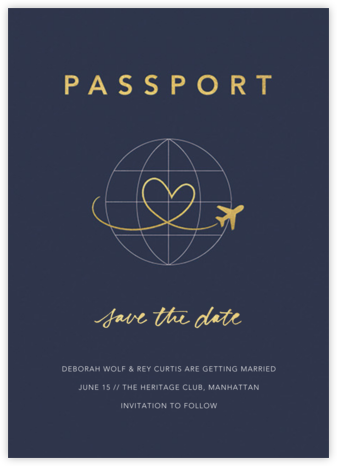 Passport to Romance - Paperless Post - Wedding Save the Dates