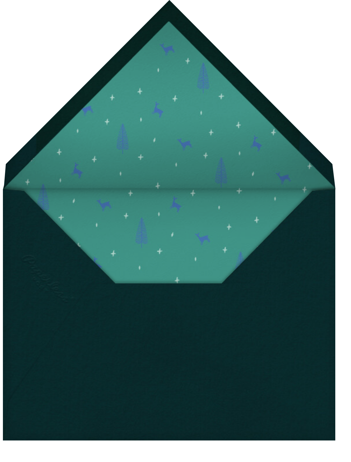 Snow Pine Valley (Horizontal) - Blue - Paperless Post - Envelope
