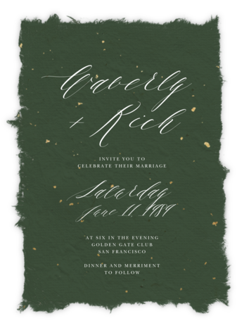 Cennini - Greenwood (Invitation) - Paperless Post - Romantic wedding invitations 