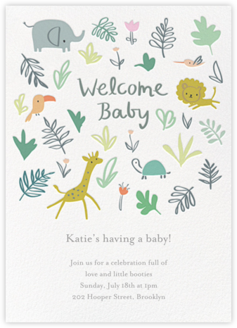 Elephant Baby Shower Invitations Send Online Instantly Rsvp Tracking