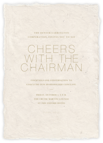 Marmorino - Cream - Paperless Post - Launch Party Invitations