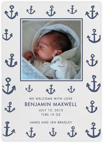 Maritime Photo - Blue - Linda and Harriett - Birth Announcements