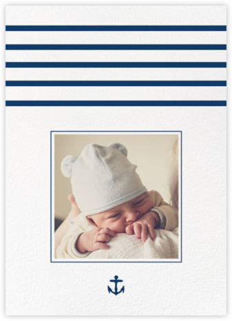 La Rochelle - Dark Blue - Paperless Post - Birth Announcements