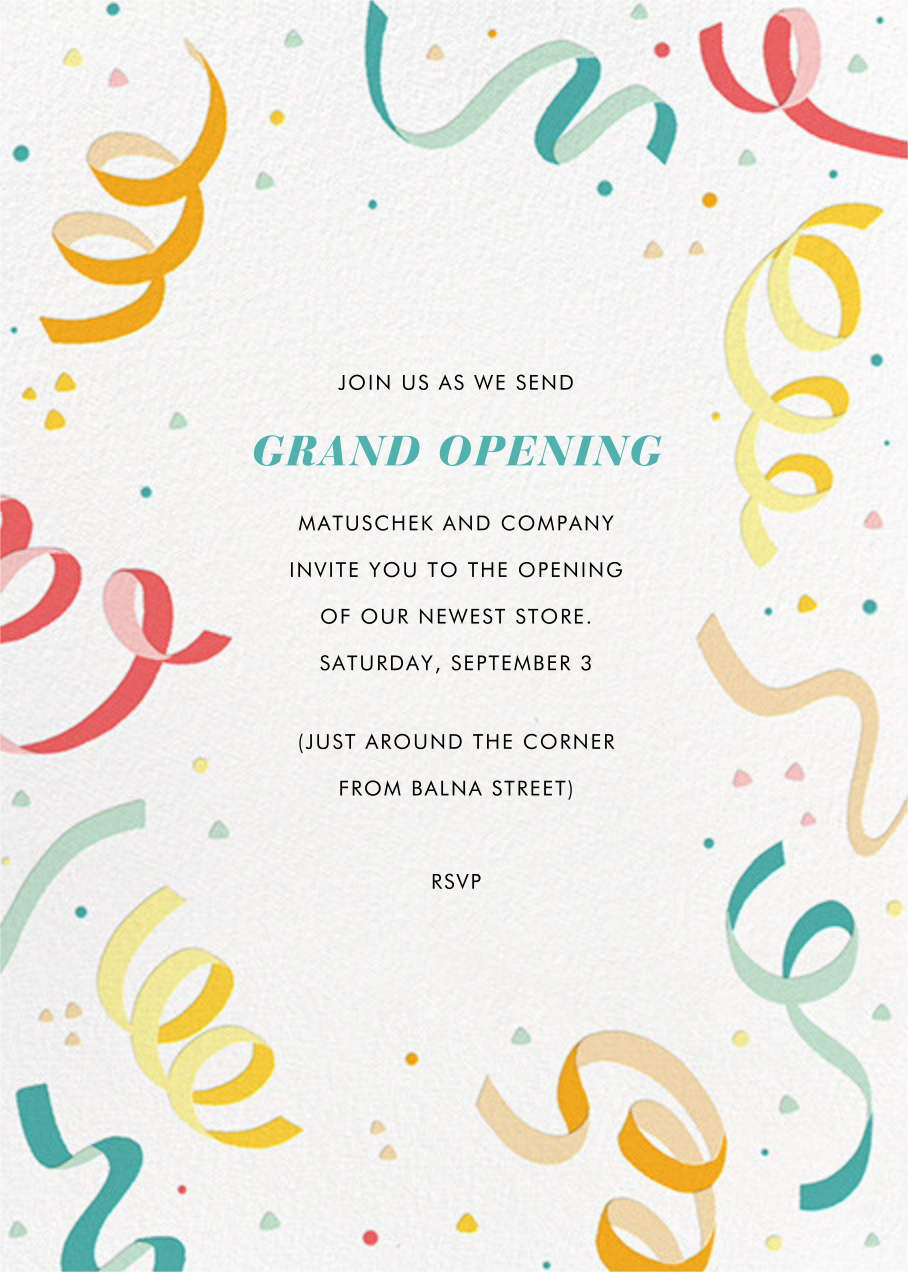 Confetti And Streamers Multi Send Online Instantly Rsvp Tracking