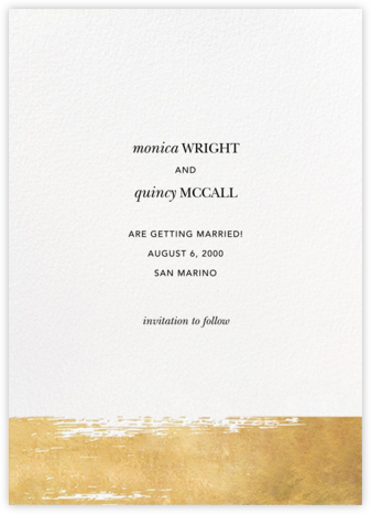 Simple Brushstroke - Sugar Paper - Classic wedding invitations 