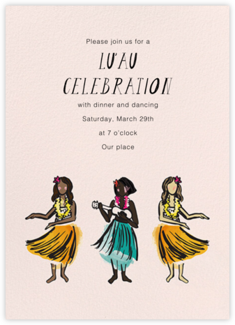 Luau - Paper Source - Luau party invitations
