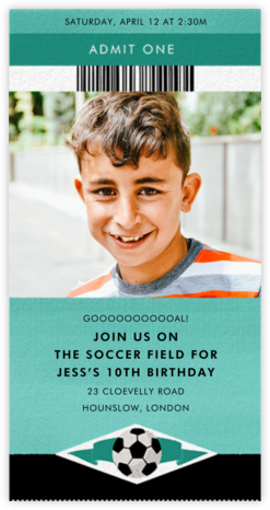 Courtside Seats - Soccer - Paperless Post - Sports and activities birthday invitations