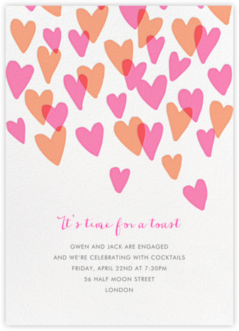 Hearts a Flutter - Hello!Lucky - Engagement party invitations 