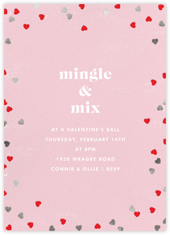Confetti Hearts - Paperless Post - Valentine's Day invitations