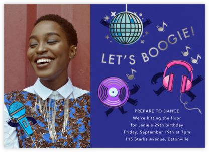 Boogie Baby - Paperless Post - Adult Birthday Invitations