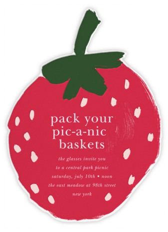Painted Strawberry - kate spade new york - Picnic Invitations