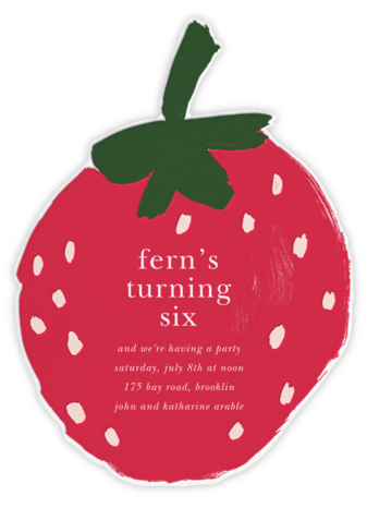 Painted Strawberry - kate spade new york - Kids’ Birthday Invitations & Invitation Templates