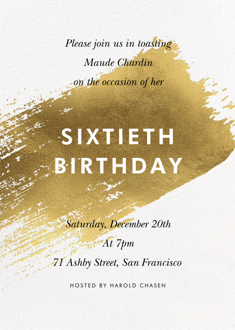 Adult Birthday invitations