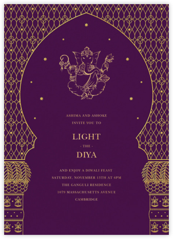 Diwali invitations - online at Paperless Post