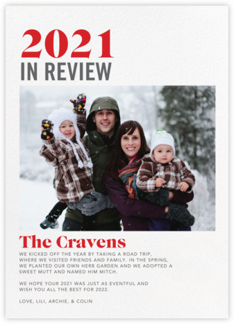 In Review - White - Paperless Post - New Year Cards 
