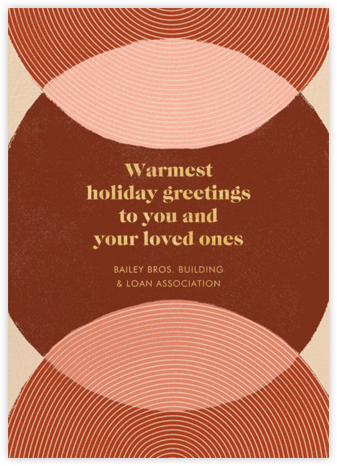 Concentrics - Red - Paperless Post - Business Holiday & Christmas Cards