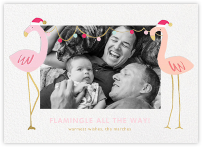 Flamingle All the Way - Meri Meri - Animal Wildlife Christmas Cards