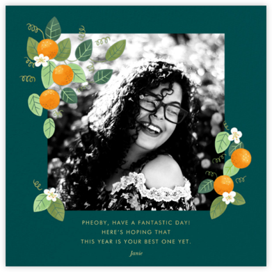 Orange Blossom Trim - Paperless Post - Birthday Cards for Her