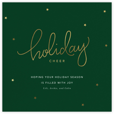 Holiday Curls - Sugar Paper - Elegant Christmas Cards