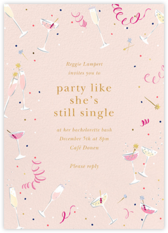 Fling Drinks - kate spade new york - Bachelorette Party Invitations 