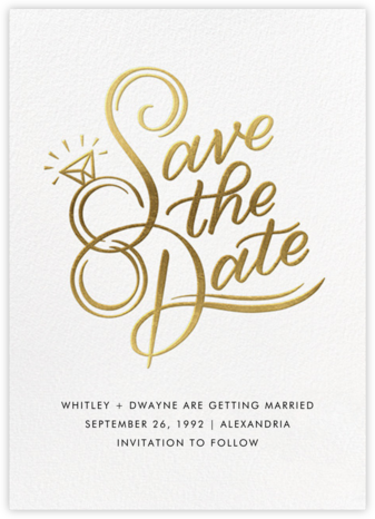 The Ringer - Paperless Post - Gold Save The Dates