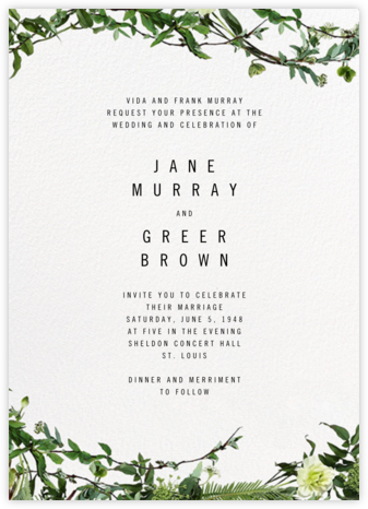 Chincoteague Vine - Paperless Post - Online Wedding Invitations