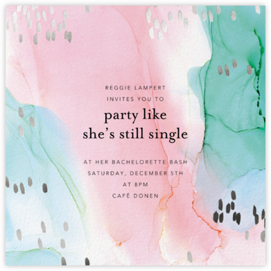 Shimmering Swirls - Ashley G - Bachelorette Party Invitations 