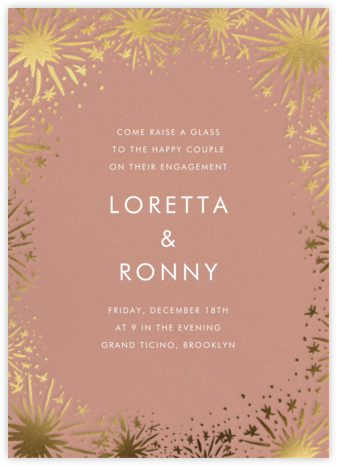 Starburst - Chamois - Linda and Harriett - Engagement party invitations 
