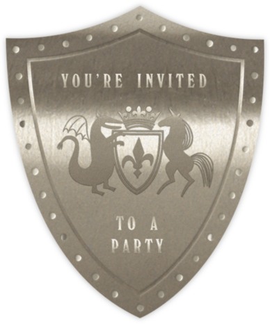 Sealed with a Shield - Meri Meri - Kids’ Birthday Invitations & Invitation Templates