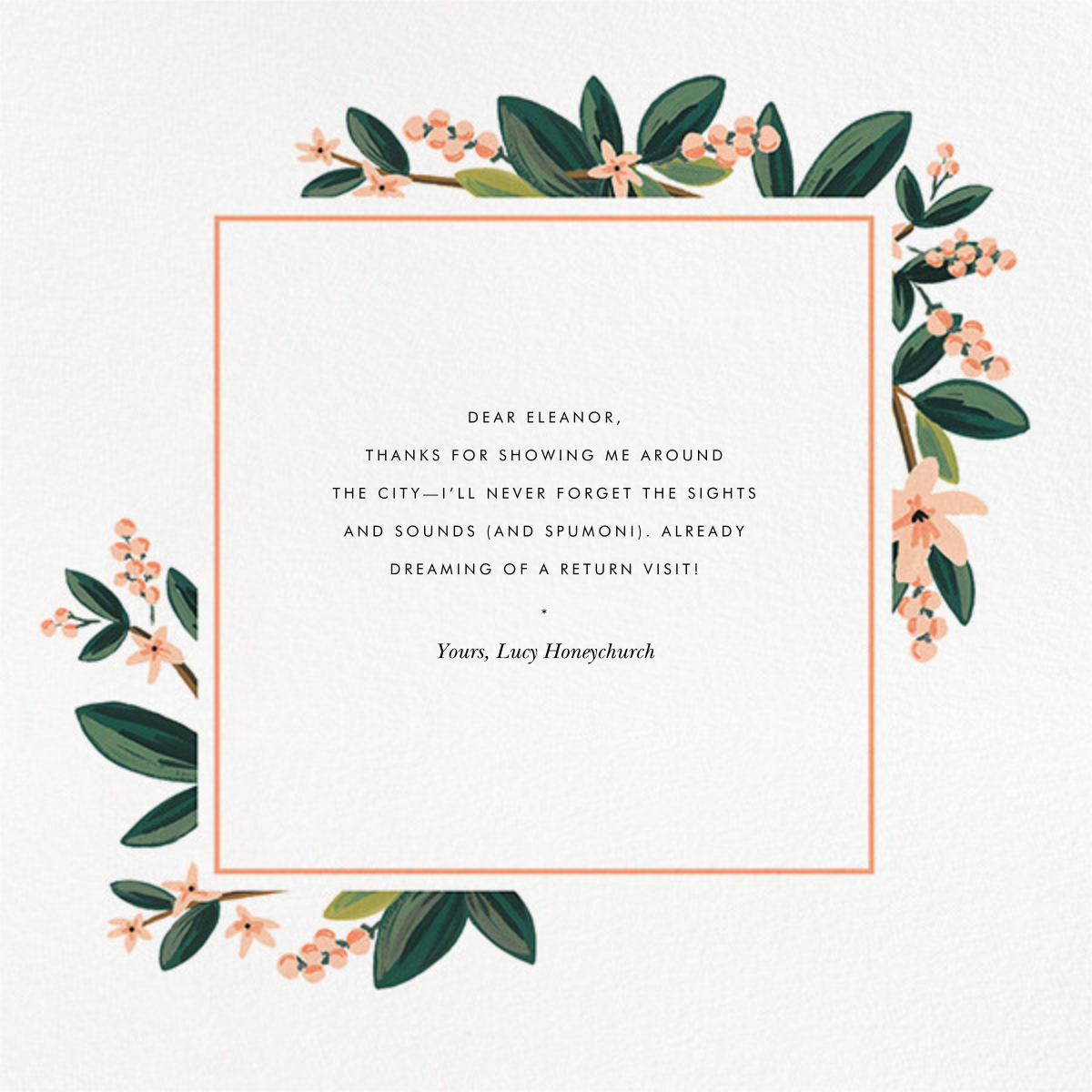 Herbarium note card Send online instantly Track opens