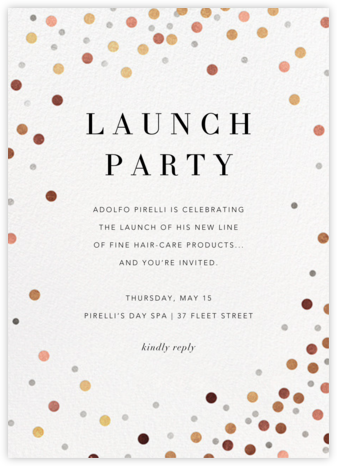 Coriandoli - Paperless Post - Launch Party Invitations
