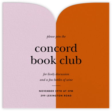 Two Halves - Hydrangea/Longhorn - kate spade new york - Book club invitations