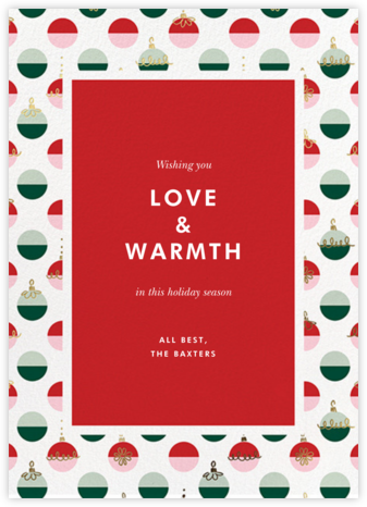 Dipped Ornaments - kate spade new york - Christmas Cards