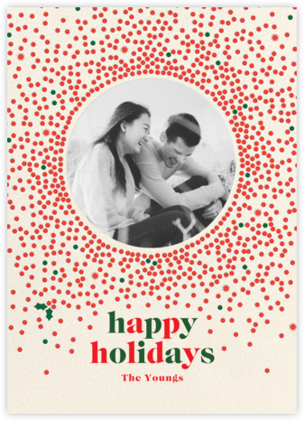 Reverse Snow Globe - Cream - Cheree Berry Paper & Design - Holiday Photo Cards 