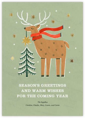 Reindeer Topper - Paperless Post - Christmas cards